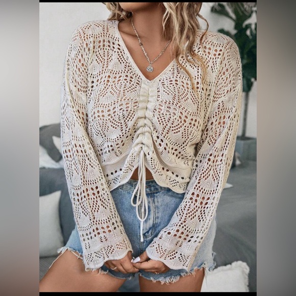 Drawstring Front Knit Top - Picture 5 of 5